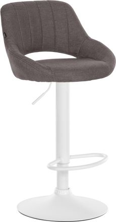 Clp Taburete de bar regulable y giratorio en Tela Gris oscuro