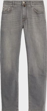 Jacob Cohen Mens Bard Slim Stretch Grey-Wash Denim Jeans