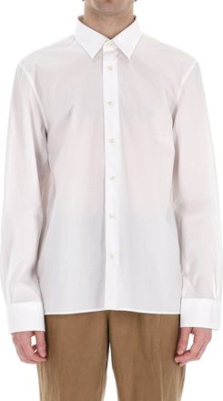 Officine G&eacute;n&eacute;rale Italian Collar Cotton Poplin Shirt