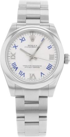 Rolex Pre-owned Rolex Oyster Perpetual Automatic Chronometer White Dial Ladies Watch 177200 WBLRO