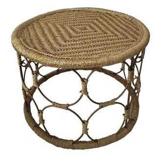 Wanderlust Deco Wanderlust Deco - Mesa De Centro De Cuerda Trenzada 60x60x40