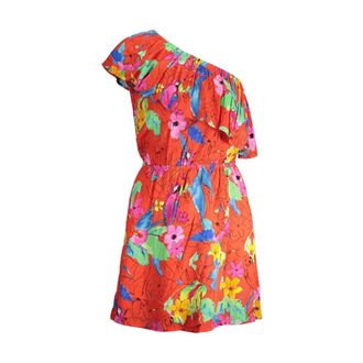 Desigual One-Shoulder Korte Jurk - Dames - Korte kleedjes - Rood - L - Kleedjes