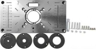 OEM Placa Intermedia Para Mesa De Fresadora, Bancos De Carpinter&iacute;a, Con Soporte Para Herramientas De 4 Anillos
