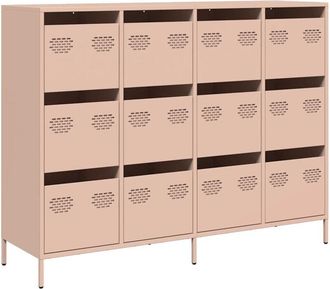 vidaXL vidaXL Credenza Rosa 135x39x103,5 cm in Acciaio Laminato a Freddo