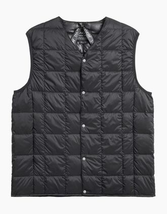 TAION Mens TAION Original V Neck Down Vest - Black - Size: 38/Regular