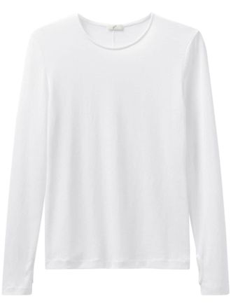 Bite Studios Top semi trasparente a maniche lunghe - Bianco