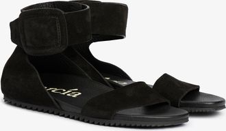 Pedro Garcia Black suede fussbett with ankle strap | Brianna | Autumm - Winter 25 | PEDRO GARCIA