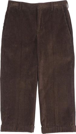 Moschino Corduroy Cropped Broek - Dames - Vrijetijds broeken - Bruin - M - Katoen - Broeken