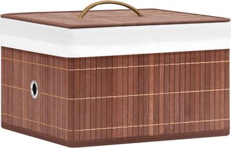 vidaXL Cajas De Almacenamiento De Bamb&uacute; 4 Unidades Marr&oacute;n Vidaxl