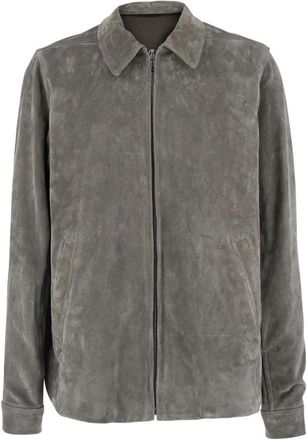Rick Owens Brad Jacket - Heren - Leren en Su&egrave;de Jassen - Grijs - M - Katoen - Jassen