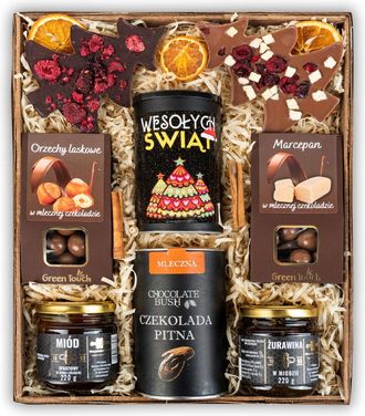 OEM Cesta De Regalo Con T&eacute; Y Chocolate, Regalo De Navidad