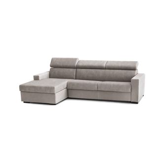 Talamo Italia Sofa Cama Aleandra, Sof&aacute; De Esquina, 100% Made In Italy, Sof&aacute; Con Apertura Giratoria, Con Contenedor Izquierdo Pen&iacute;nsula, Con Reposabrazos Delgados, C
