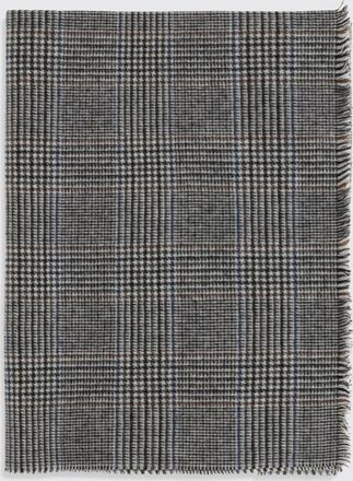Brunello Cucinelli Sciarpa in puro cashmere con motivo Principe di Galles