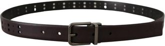 Dolce & Gabbana Perforated Leather Belt - Heren - Riemen - Rood - ONE Size - Leer - Accessoires