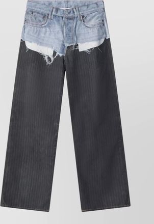 Acne Studios trompe l oeil jeans pinstripe trousers