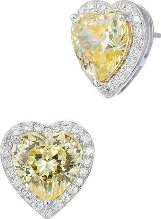 Savvy Cie Jewels Silver Cz Stud Earrings