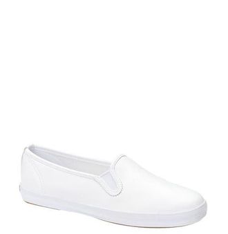 Keds Champion Leather Slip-On Sneaker - Multiple Widths Available in White at Nordstrom, Size 8.5