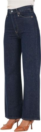 Levi's Dames, Jeans, Blauw, Maat: W28 Leer