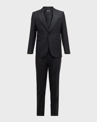 Ermenegildo Zegna Men & apos;s Wool-Mohair Solid Tuxedo