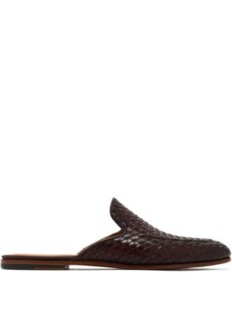Magnanni woven leather slippers - women - Leather - 37.5 - Brown