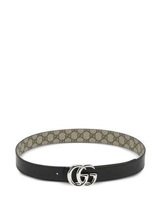 Gucci GG Supreme leather reversible belt - unisex - Canvas/Leather - 100 - Neutrals