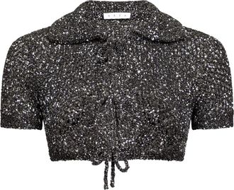 Area sequin-embellished cardigan - Black