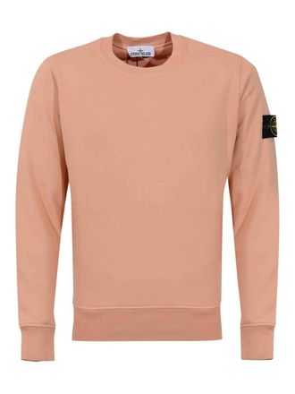Stone Island Sweatshirt In Cotton Plaster Pink