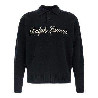 Polo Ralph Lauren Tops, Heren, Zwart, S, Wol, Rugby Polo