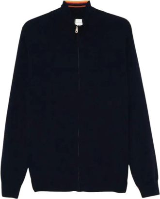 Paul Smith Truien & Vesten, Heren, Blauw, M, Cashmere Zip Vest