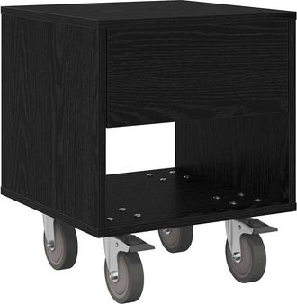 vidaXL Mesita De Noche Roble Negro 40,5 X 40 X 48 Cm Vidaxl