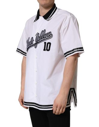 Dolce & Gabbana Logo-Patch Cotton Shirt - White