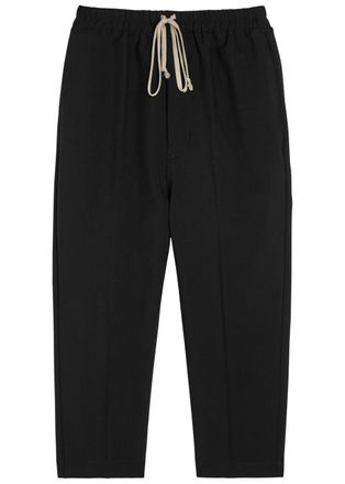 Rick Owens Cropped Tapered-leg Wool Trousers - Black - 46 (UK14 / L)