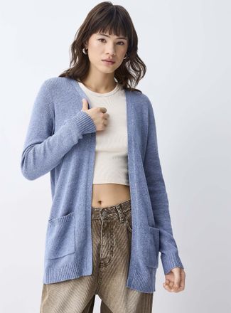 Only Womens Lesly patch pocket open Cardigan Sweater