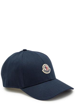 Moncler Logo-appliqu&eacute;d Twill cap - Navy - One Size