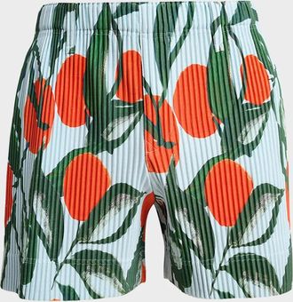 Homme Pliss&eacute; Issey Miyake Men & apos;s Pleated Pull-On Shorts