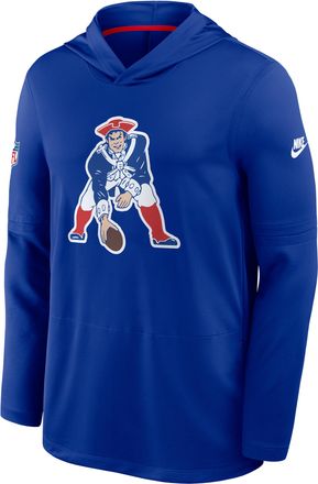 Nike New England Patriots Alt Nike Mens Dri-FIT NFL Long-Sleeve Hooded Top in Blue | 03B9059KQ8K-HHY