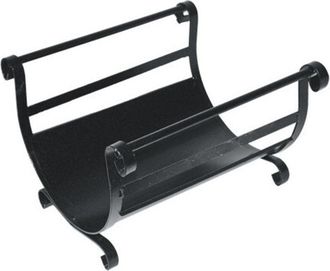 Mille Porta Le&ntilde;a De Dos Mangos En Acero - Resistente Porta Le&ntilde;a De 60 Cm