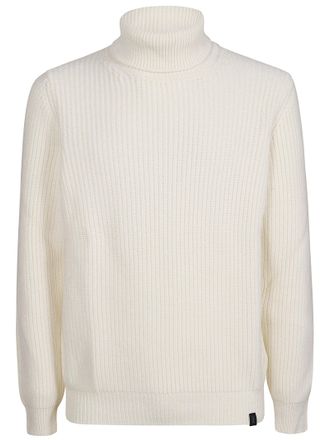 Fay Virgin Wool Ribbed Turtleneck Sweater