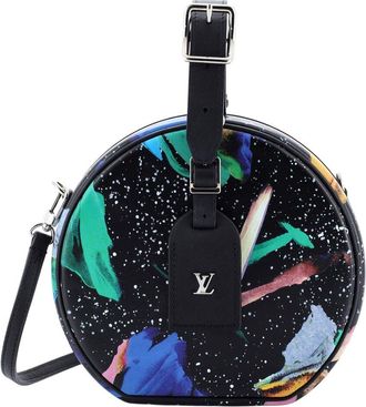 Louis Vuitton Black Splash Leather Petite Boite Chapeau Limited Edition (Authentic Pre-Loved)