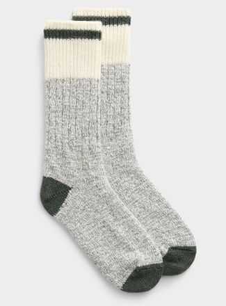 Simons Womens Heathered wool-blend worker socks