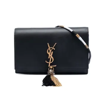 Saint Laurent Pre-owned Saint Laurent Smooth Calfskin Monogram Kate Bicolor Tassel Wallet On Strap Ladies 0UEE6WD54DF79U0T