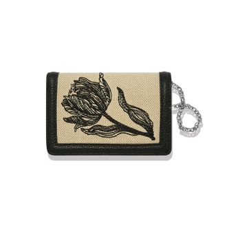 Brighton La Tulipe Noir Medium Wallet In Black