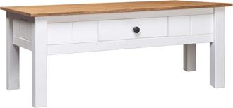 vidaXL Tavolino Salotto Bianco 100x60x45cm Pino Massello Panama Range - Vidaxl