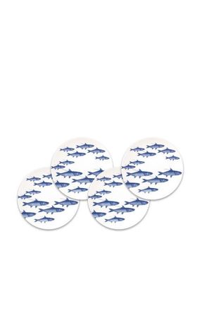 Caskata School of Fish Small Plates - Porcelain - Set 4 in Blue at Nordstrom