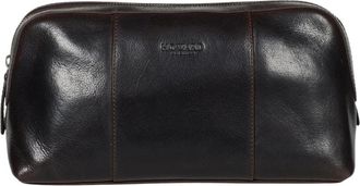 Howard London Washbag Bradley - Heren - Toilettassen - Bruin - ONE Size - Leer - Tassen