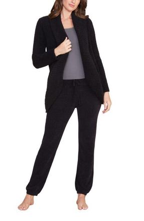 Barefoot Dreams CozyChic Chenille Circle Cardigan in Black at Nordstrom, Size X-Small