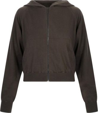 Max Mara Hooded Zip Cardigan - Dames - Vesten met rits - Bruin - M - Hoodies & sweatvesten