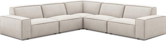 Castlery Customized Ivory Performance L-Shape Sectional Sofa | Jonathan by Castlery, White, Modern Living Room Furniture