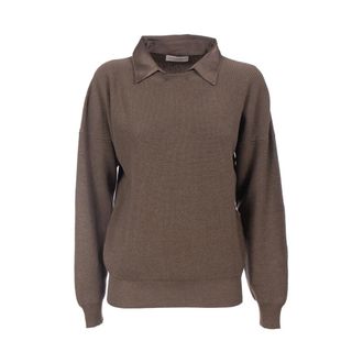 Le Tricot Perugia Truien & Vesten, Dames, Bruin, M, Wol, Rondgebreide trui