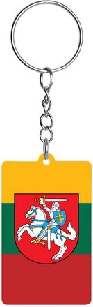Generic Lithuania Flag Lithuanian Emblem Personalised Cute Keychain Car Keyring with Acrylic Pendant Wallet Backpack Bag
